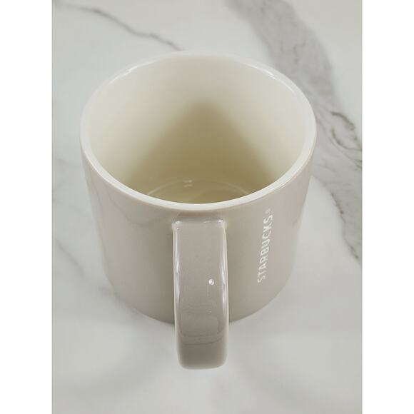Starbucks Coffee Mug Tea Cup 14oz Light Brown 2013 Drinkware Stackable 4 3/4" - Picture 9 of 16